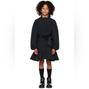 MSGM Kids Black Puff Sleeve Dress